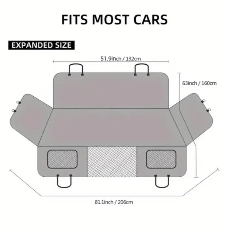 Pet Back Seat Cover (Hard Bottom)